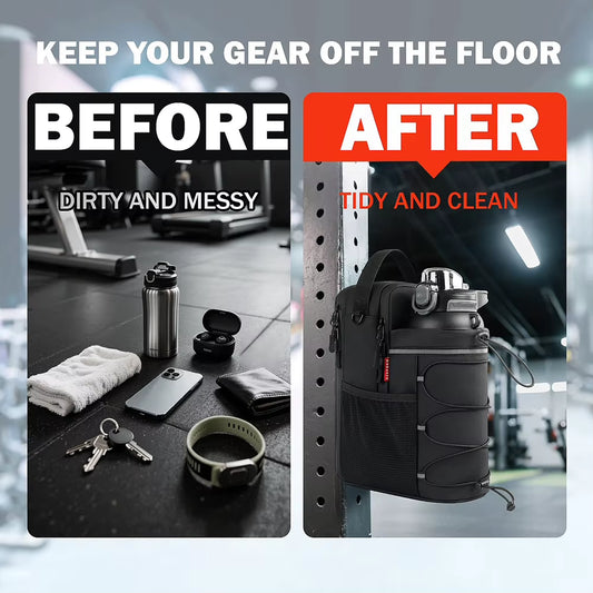 Magnetic Gym Bag Magnetic Sling Pocket Bottle Holder Crossbody Bag Gym Pouch for Men and Women