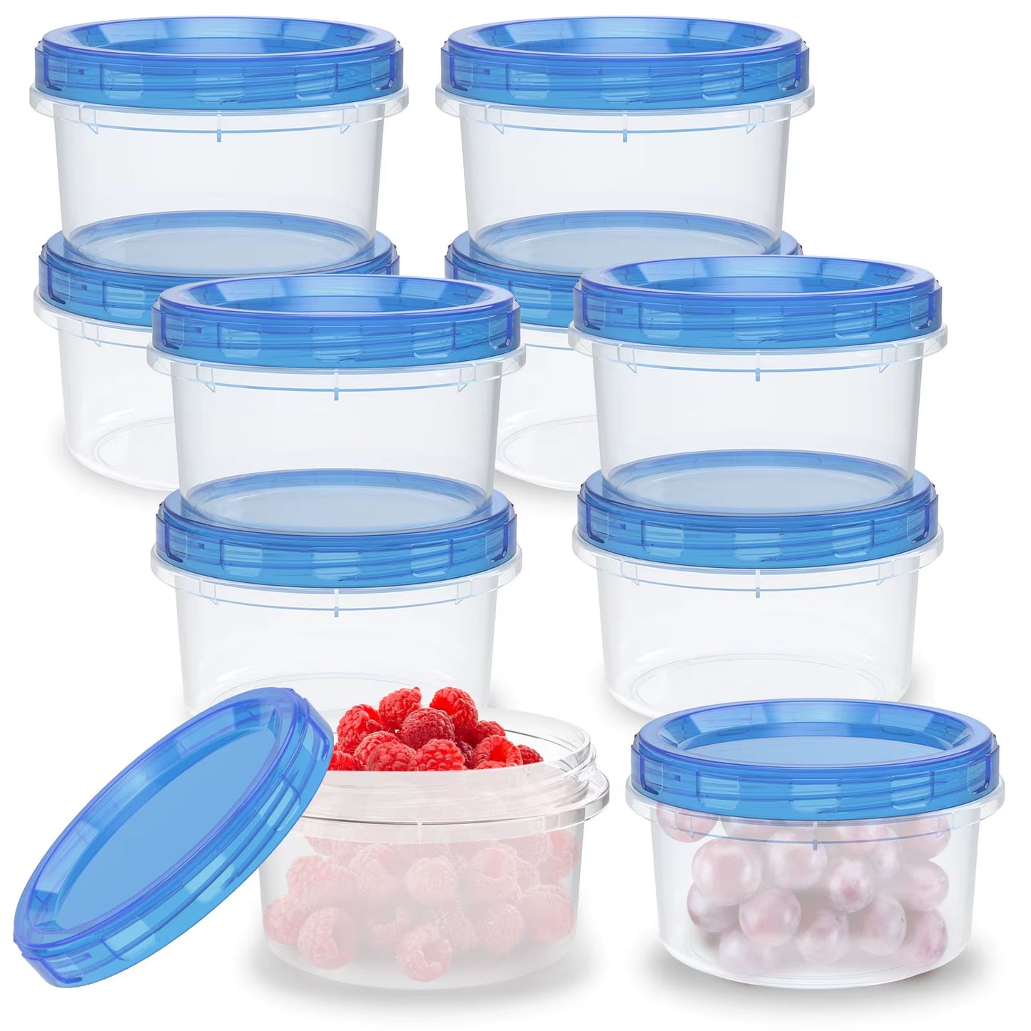 5/10Pcs Vacuum Food Storage Box Freezer Fresh-Keeping Sealing Box Small Food Container Dispenser Stackable Travel Soup Bowl