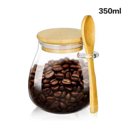 1Pc Airtight Food Containers Kitchen Storage Pots Glass Jar with Lid Sealed Canister Sugar Tea Cans Hermetic Kitchen Coffee Jars