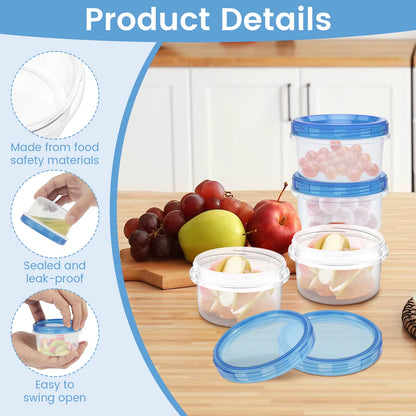 5/10Pcs Vacuum Food Storage Box Freezer Fresh-Keeping Sealing Box Small Food Container Dispenser Stackable Travel Soup Bowl