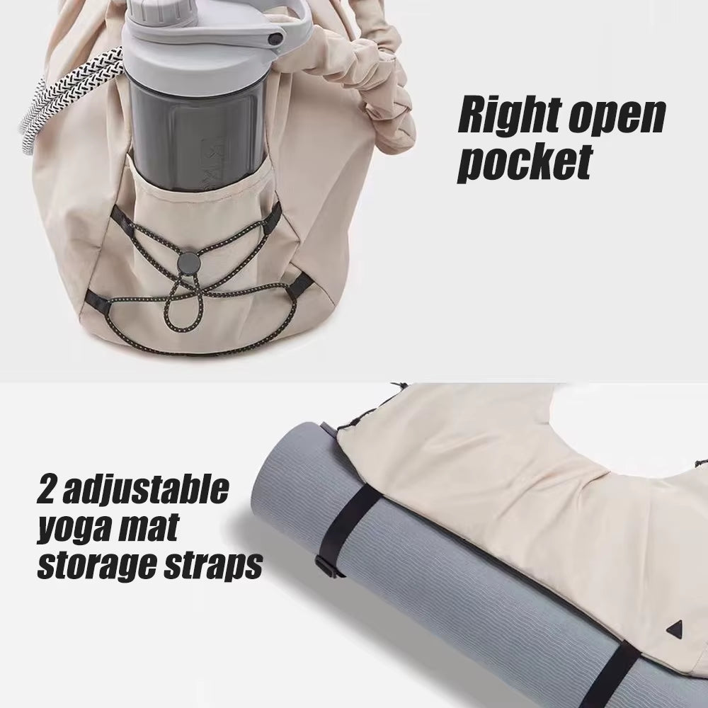 1Pcs Gym Bag for Women-Yoga Mat Bag,Women Gifts Travel Duffle Bag with Shoe Compartment Waterproof Foldable Bags for Plane