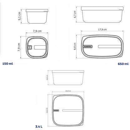 Food Storage Set, 7 Piece - Green