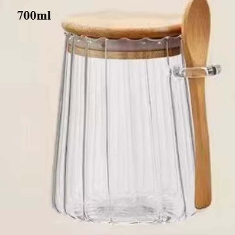 1Pc Airtight Food Containers Kitchen Storage Pots Glass Jar with Lid Sealed Canister Sugar Tea Cans Hermetic Kitchen Coffee Jars