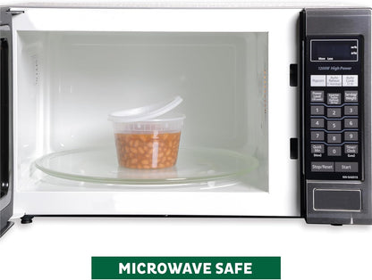 Food Storage Containers [50 Set] 16 Oz Plastic Deli Containers with Lids, Slime, Soup, Meal Prep Containers | BPA Free | Stackable | Leakproof | Microwave/Dishwasher/Freezer Safe