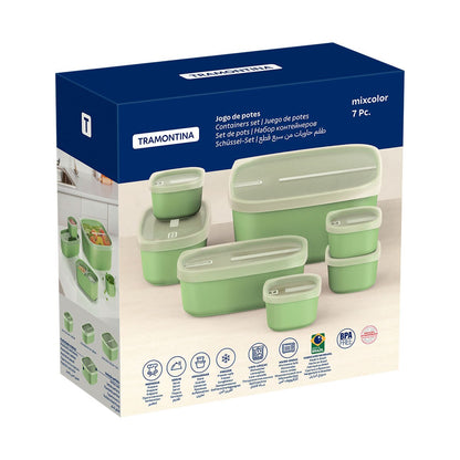 Food Storage Set, 7 Piece - Green
