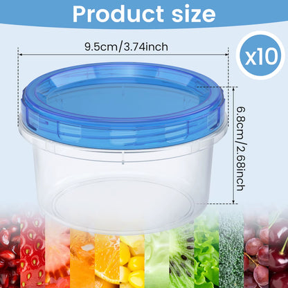 5/10Pcs Vacuum Food Storage Box Freezer Fresh-Keeping Sealing Box Small Food Container Dispenser Stackable Travel Soup Bowl