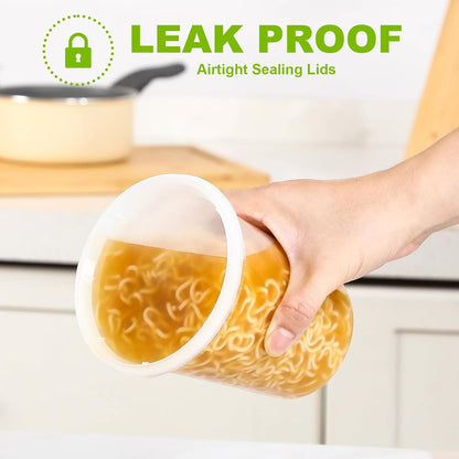 20 Sets 32 Oz Plastic Deli Food Containers with Lids, Airtight Food Storage Containers, Freezer/Dishwasher/Microwave Safe, Soup Containers for Takeout Meal Prep Storage