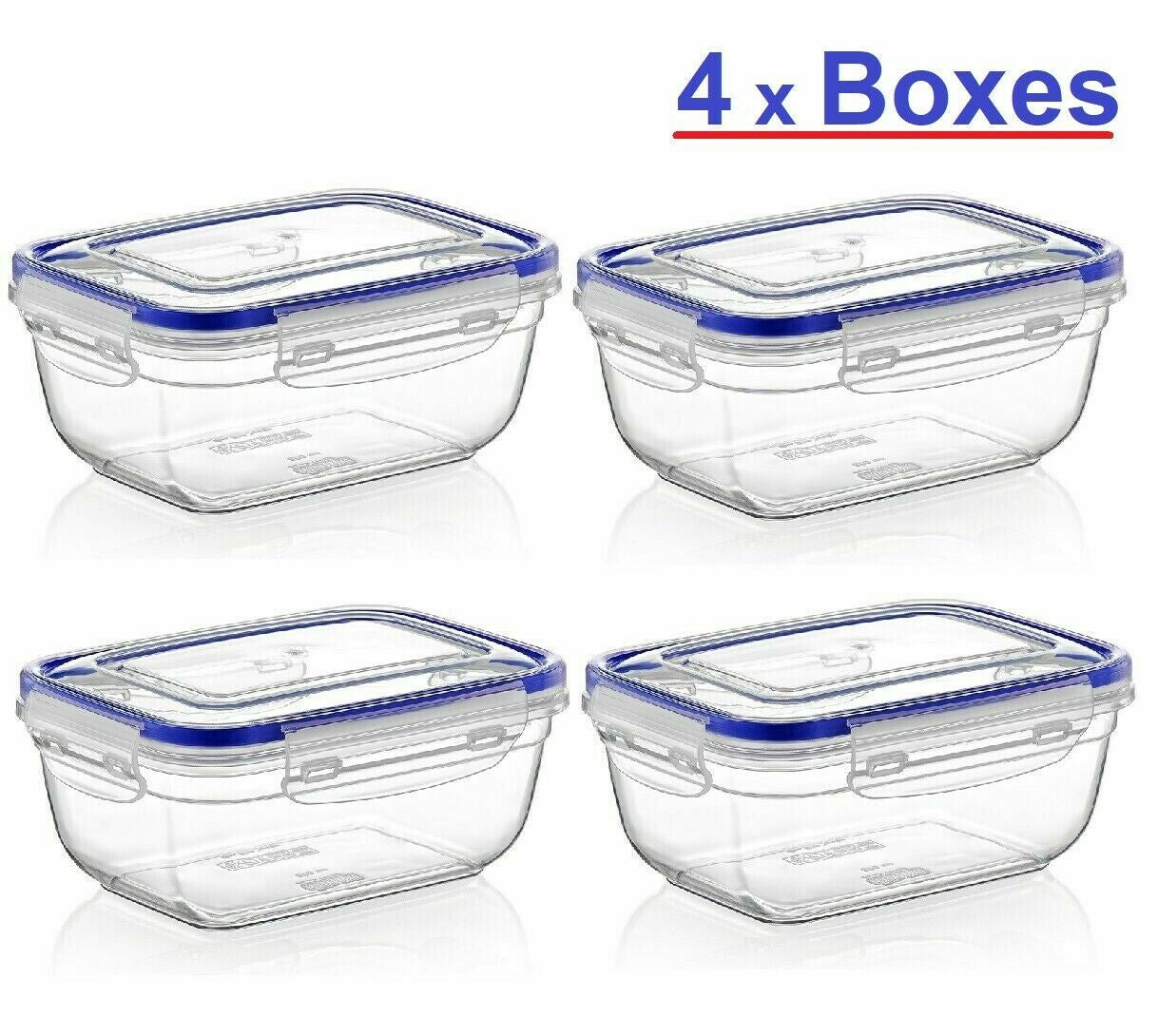 Airtight Food Storage Rectangle Containers Clip Lock Lid 100% Non-Leak BPA Free